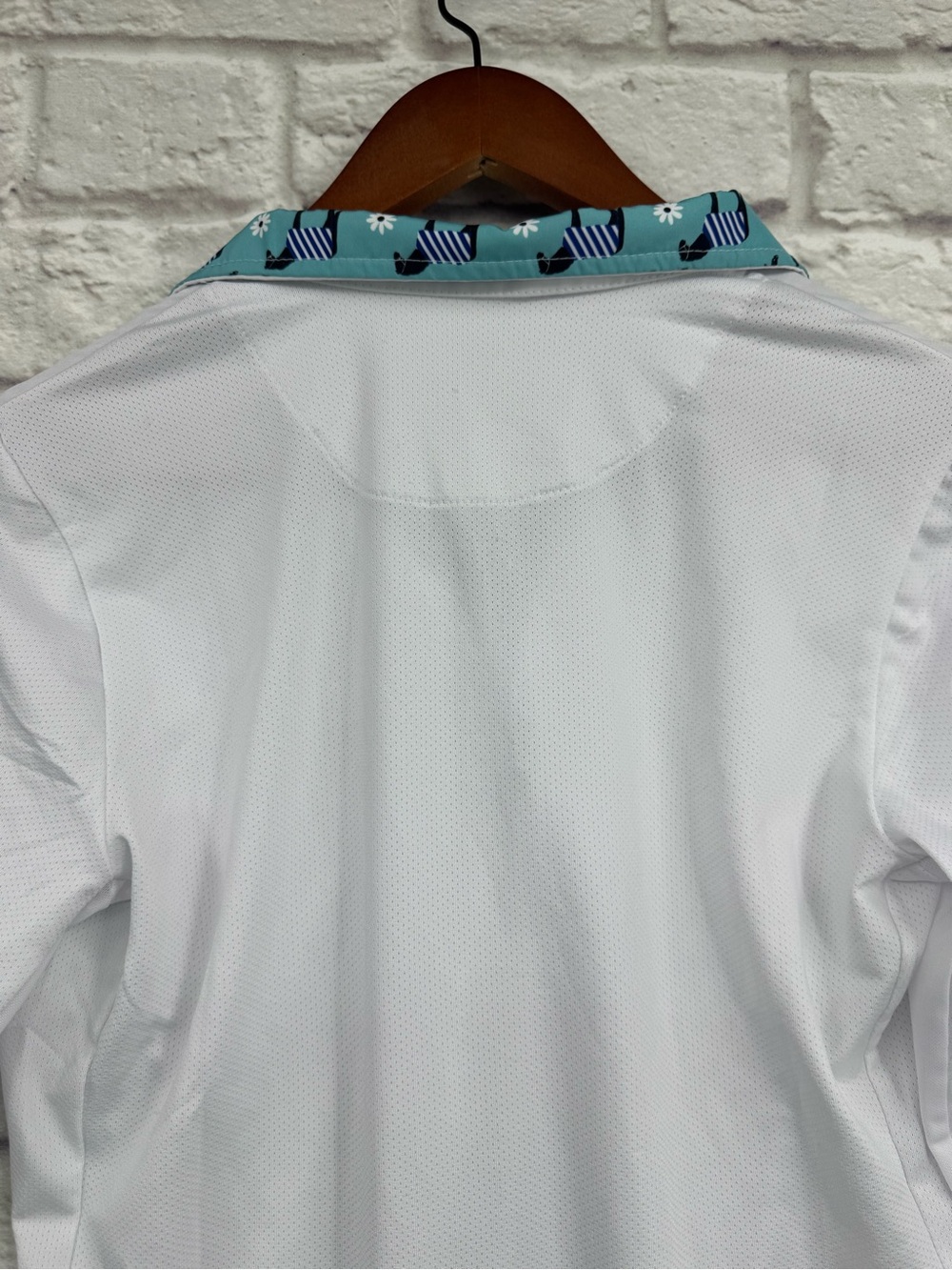 ROMFH Equestrian Chill Factor Long Sleeve Show Shirt XL White Horse Print Collar - Picture 7 of 16